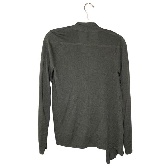 The Limited Wool Blend Cardigan Wrap TopSize Small Army Green Asymmetrical - Picture 4 of 7